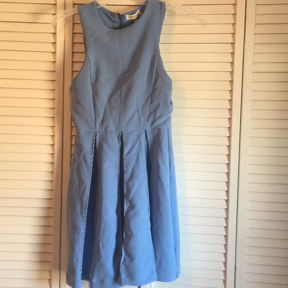 Pleated fit and flare dress!